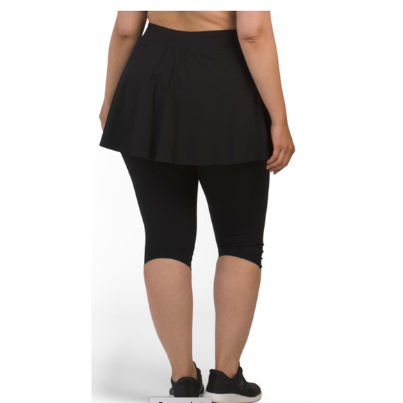Spanx Booty Boost Skirt Around Knee Leggings Plus Size 3X Black NWT - Picture 2 of 7
